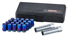 BBS Installation kit lock nut set M12x1.5 blue rainbow by McGard