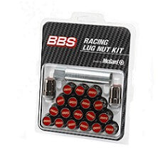 BBS Racing lug nut kit M12x1.25 black/red by McGard